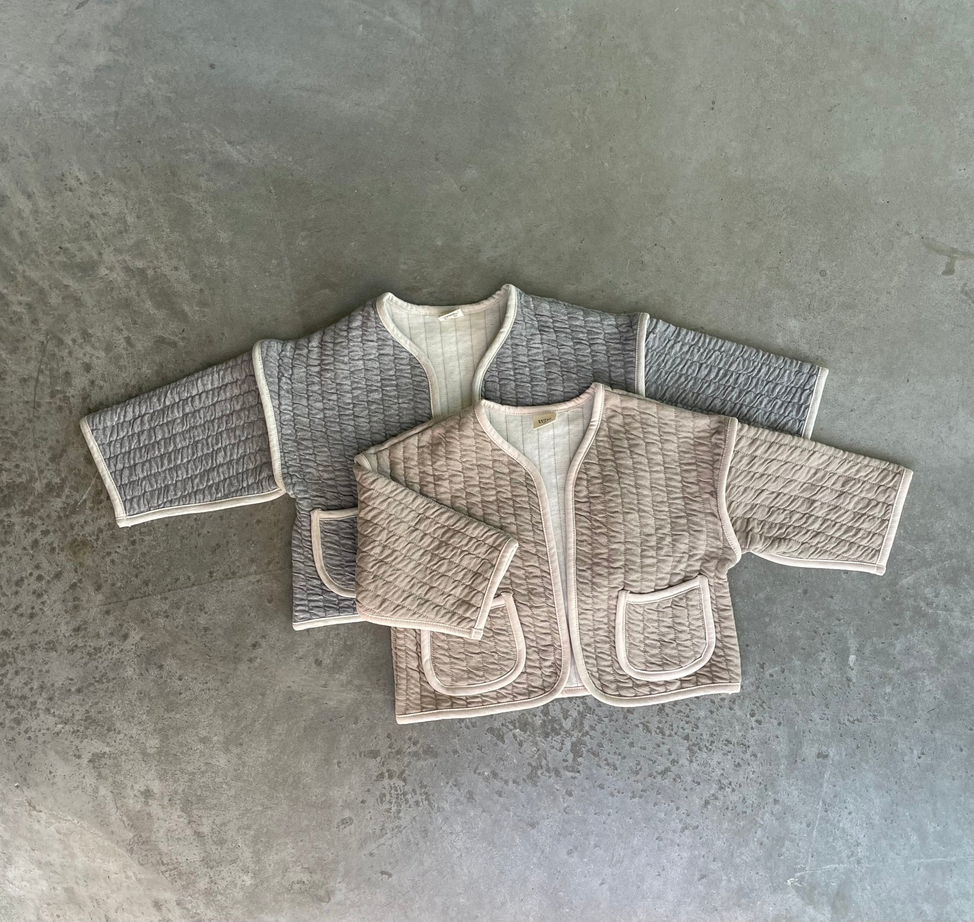 Wrinkled cardigan - grijs