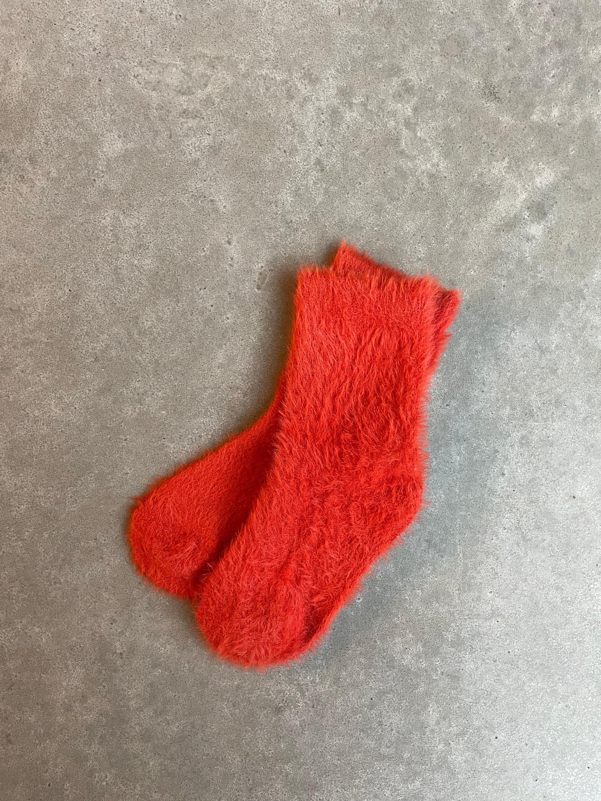 Fluffy socks - donkeroranje