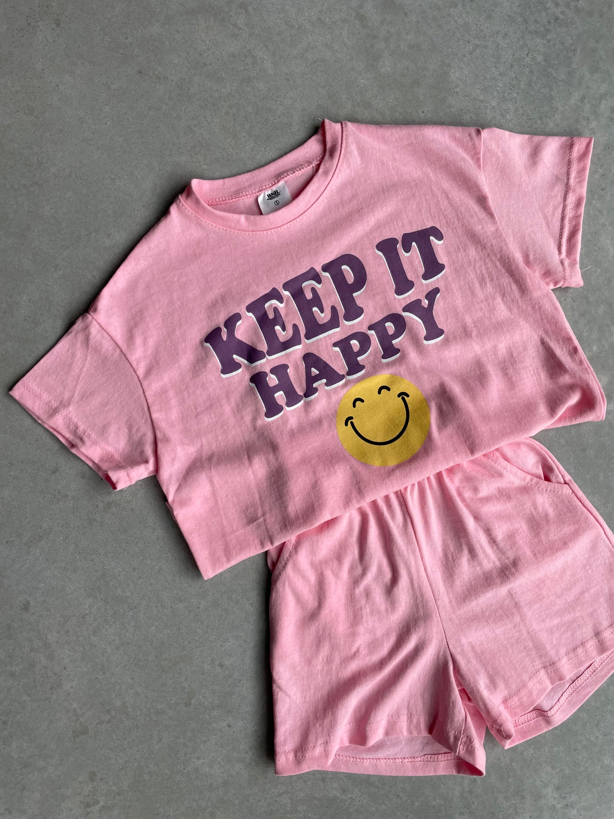 Setje keep it happy - roze
