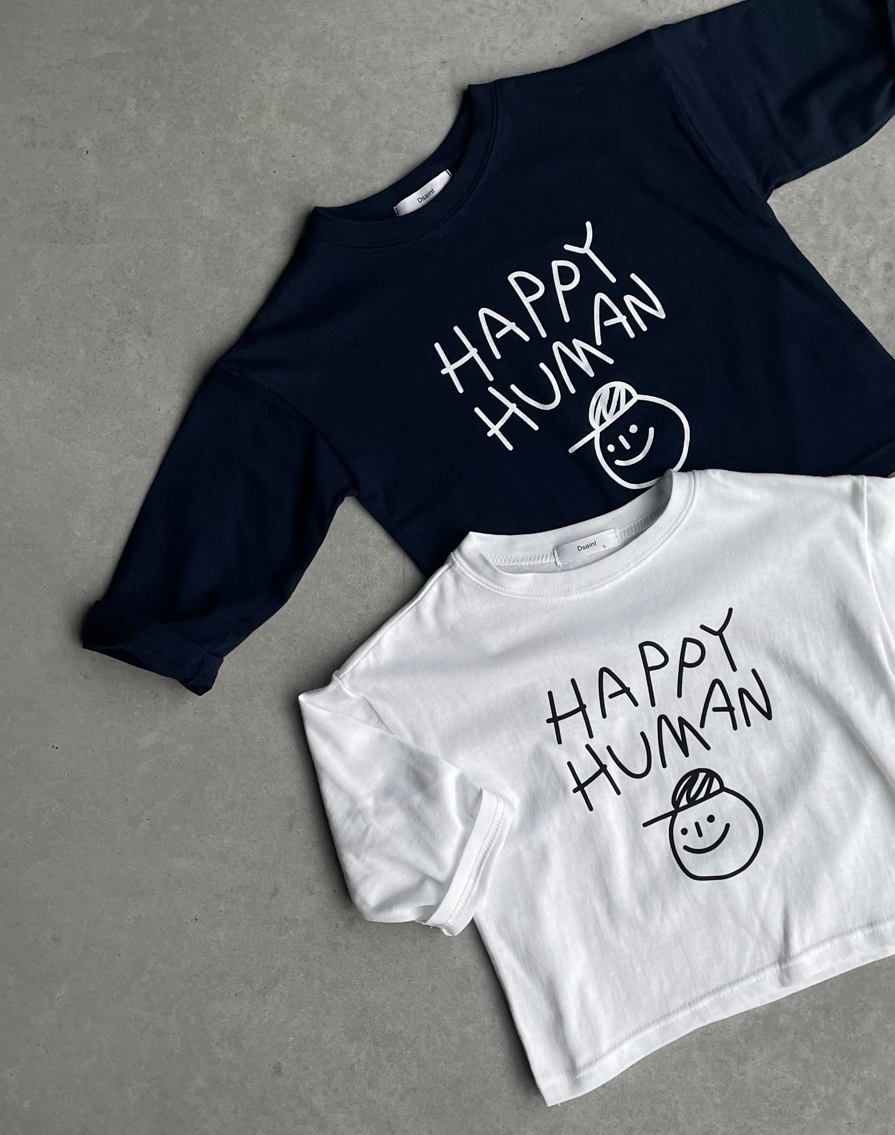 Happy human tee - navy