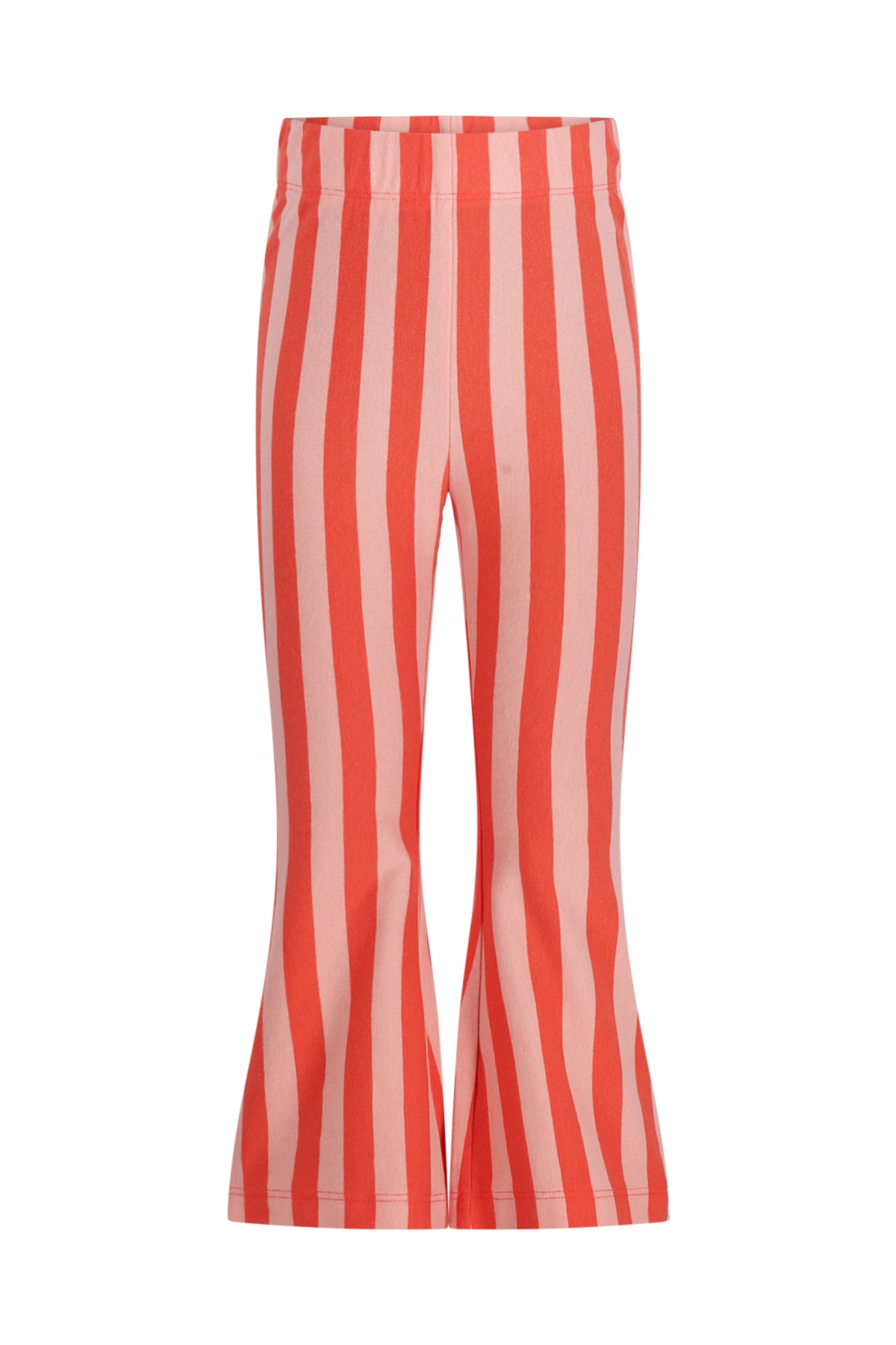 Striped flared pants - peach