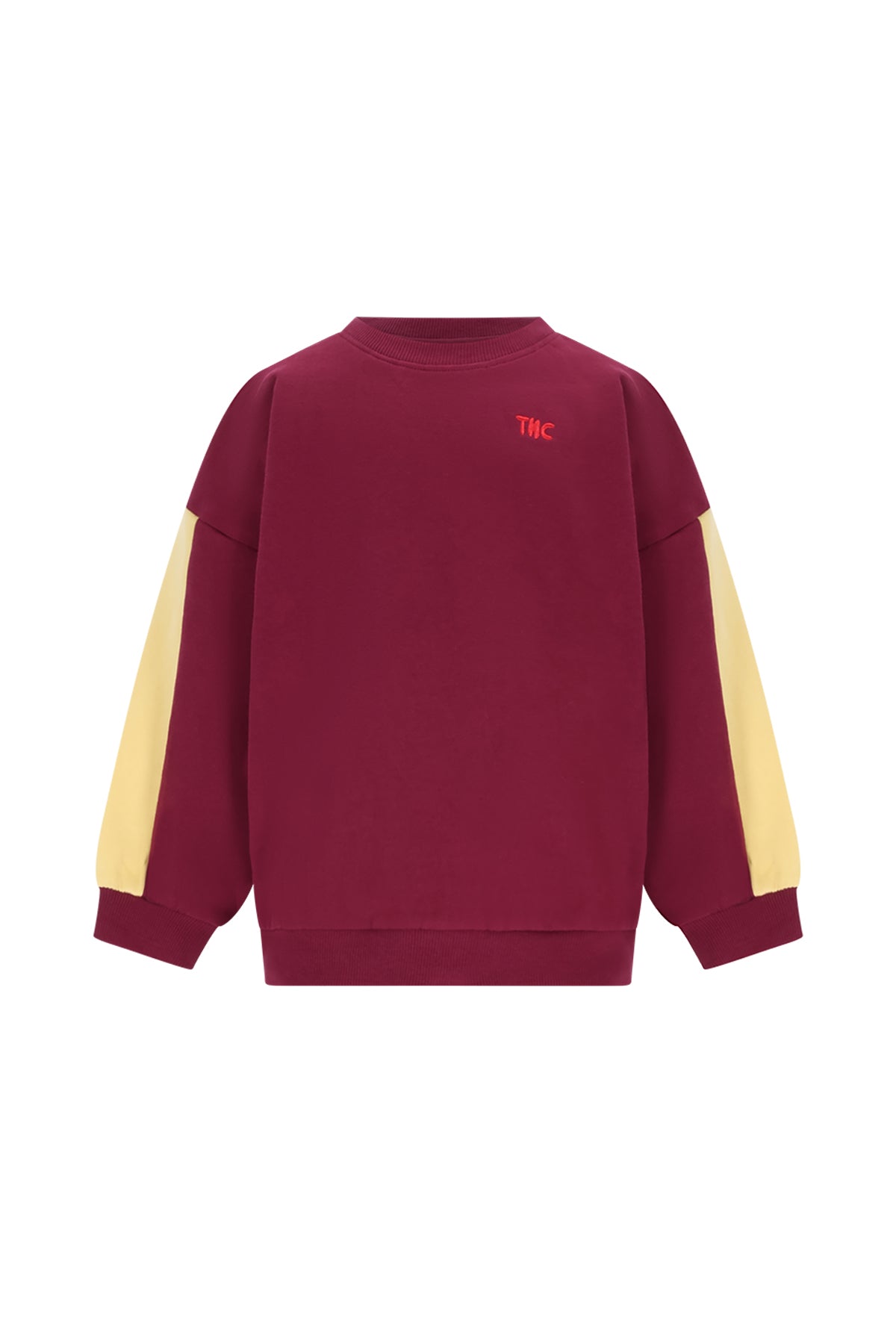 Sweater colorblock burgundy