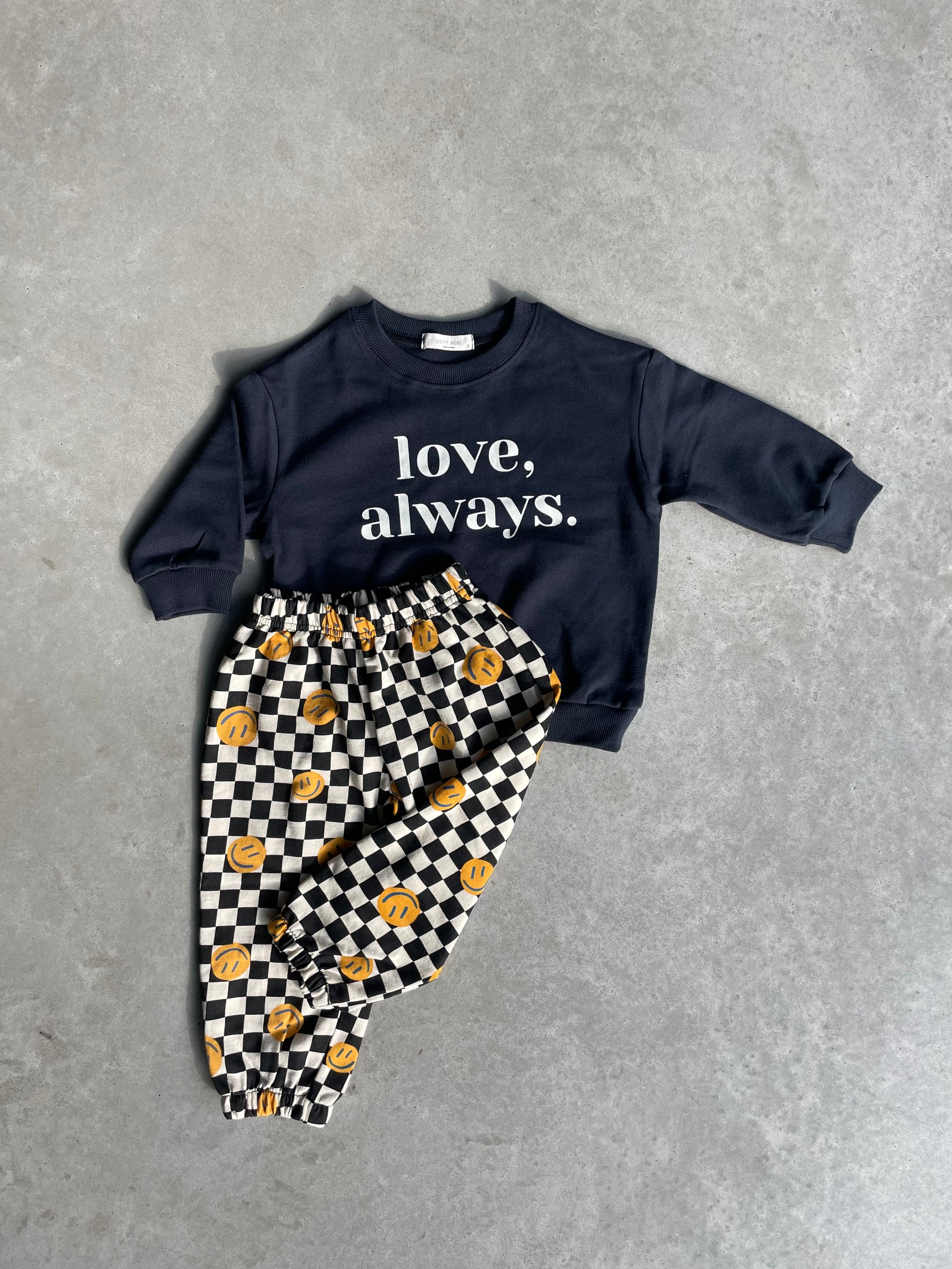 Oversized love always sweatshirt - navy