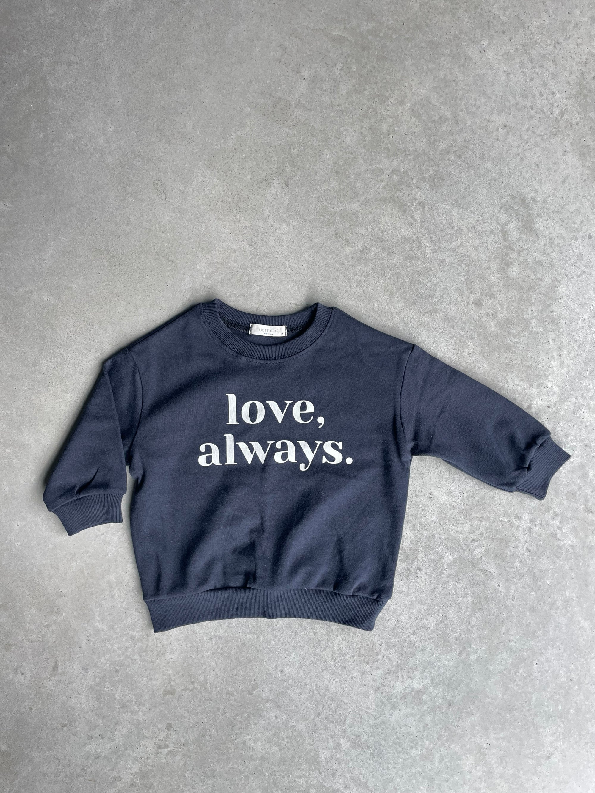 Oversized love always sweatshirt - navy