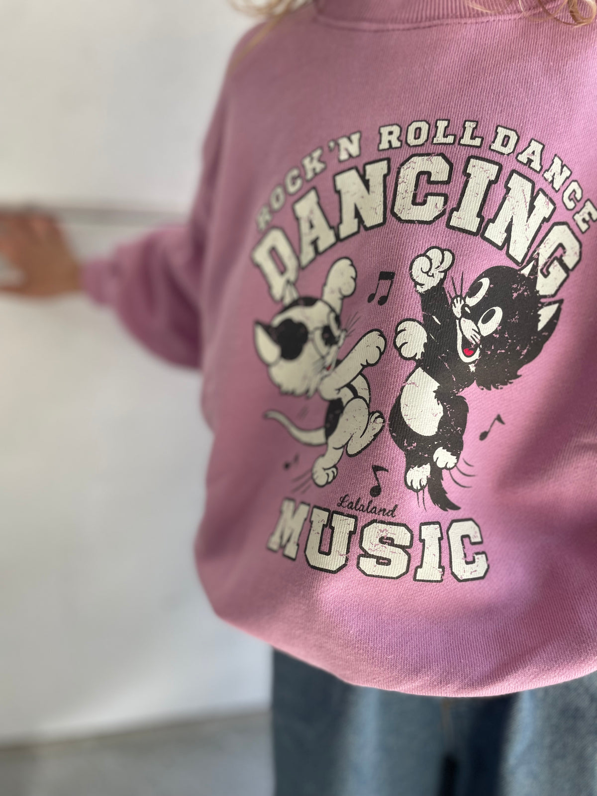 Oversized dancing cats sweater