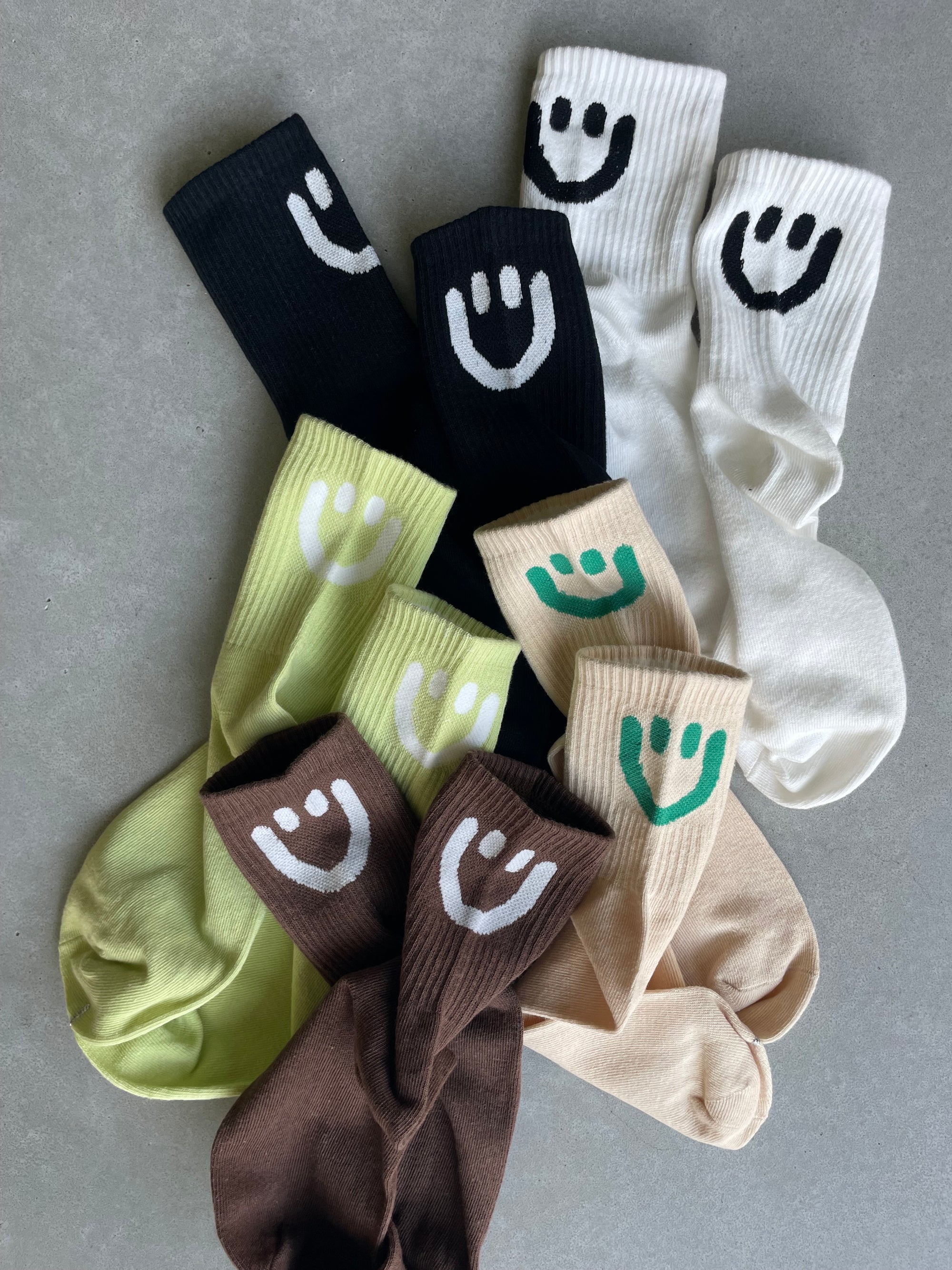 Back smiley socks - set van 5 paar