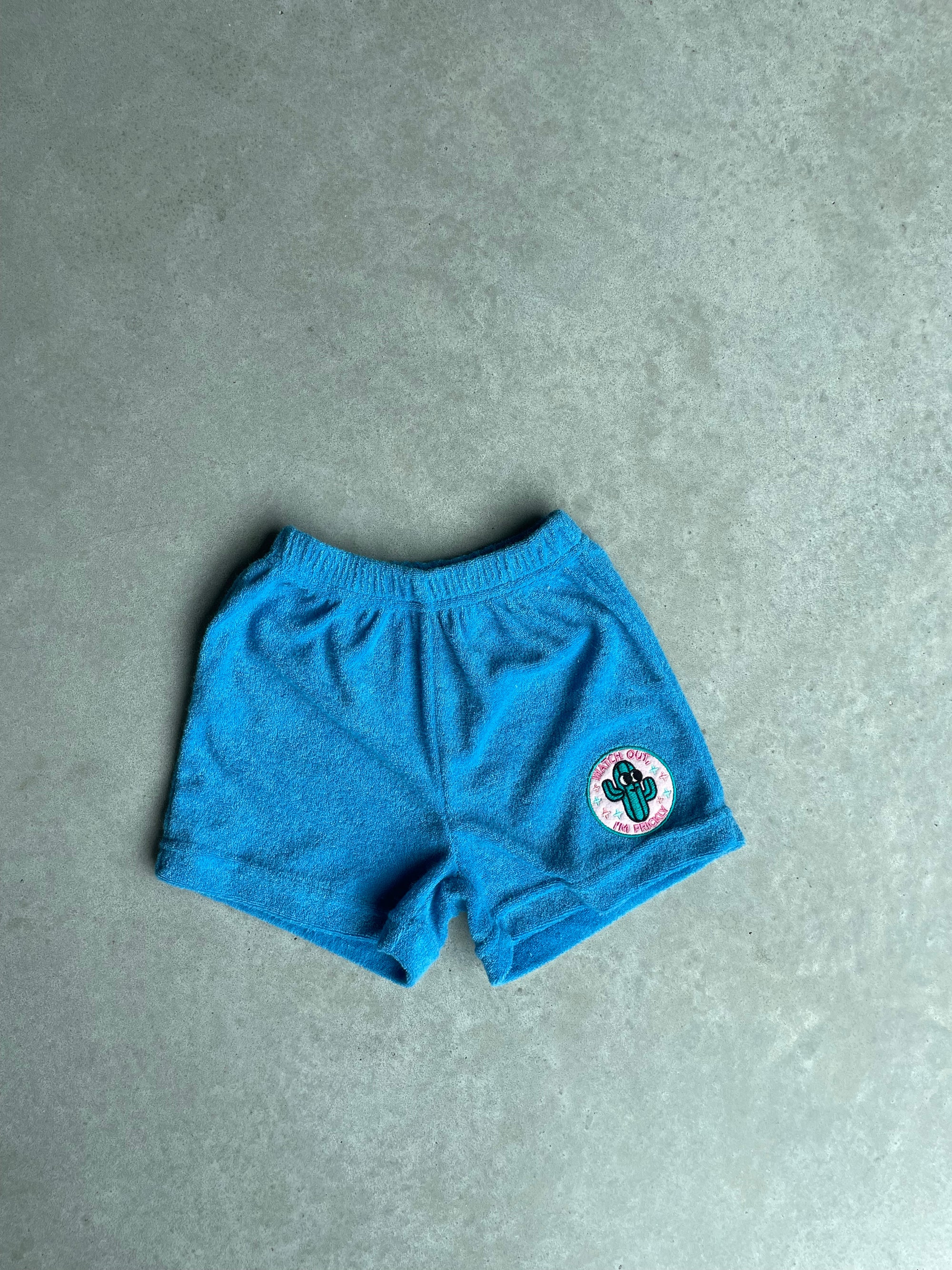 Terry cactus short - blauw