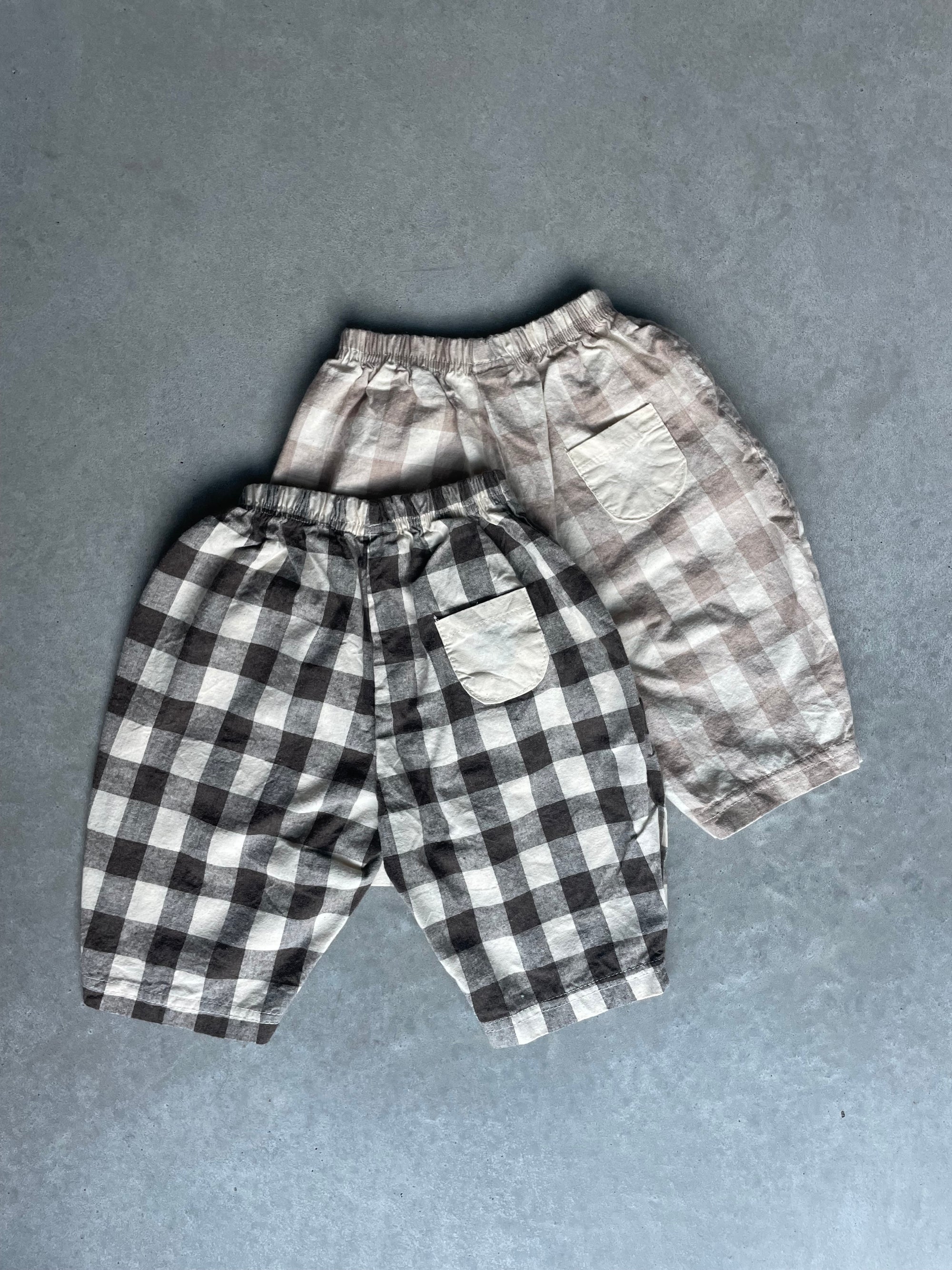 Bebe check pants - beige