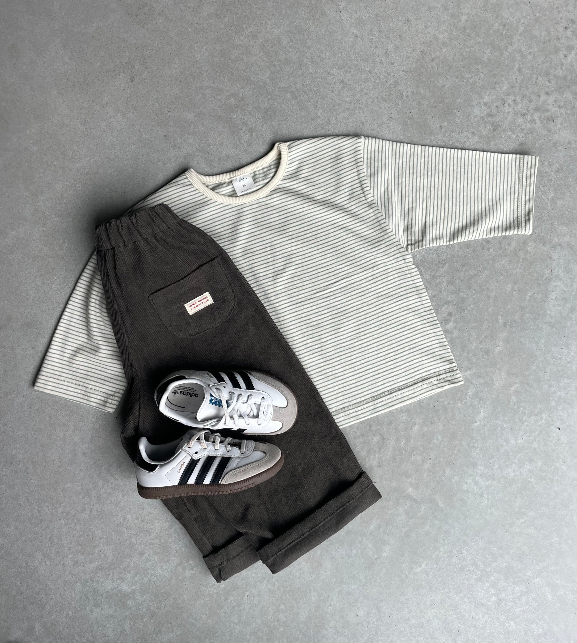 Striped tee - groen