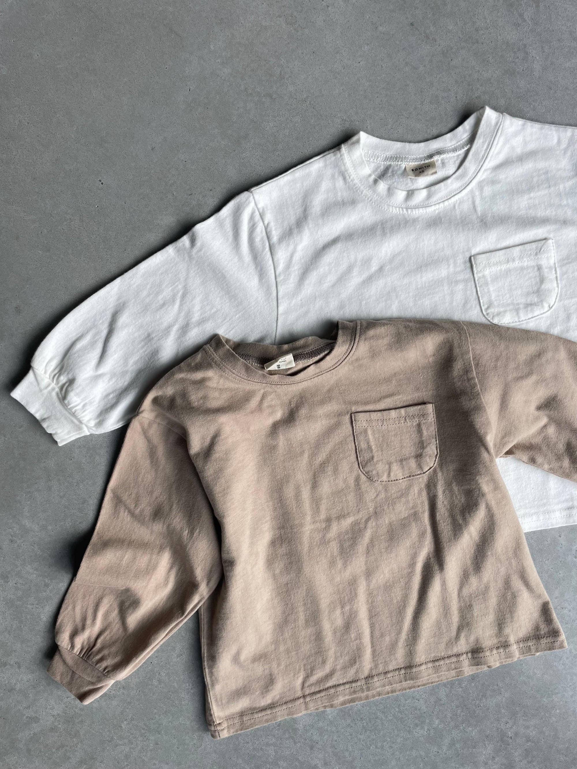 Piping pocket tee - beige