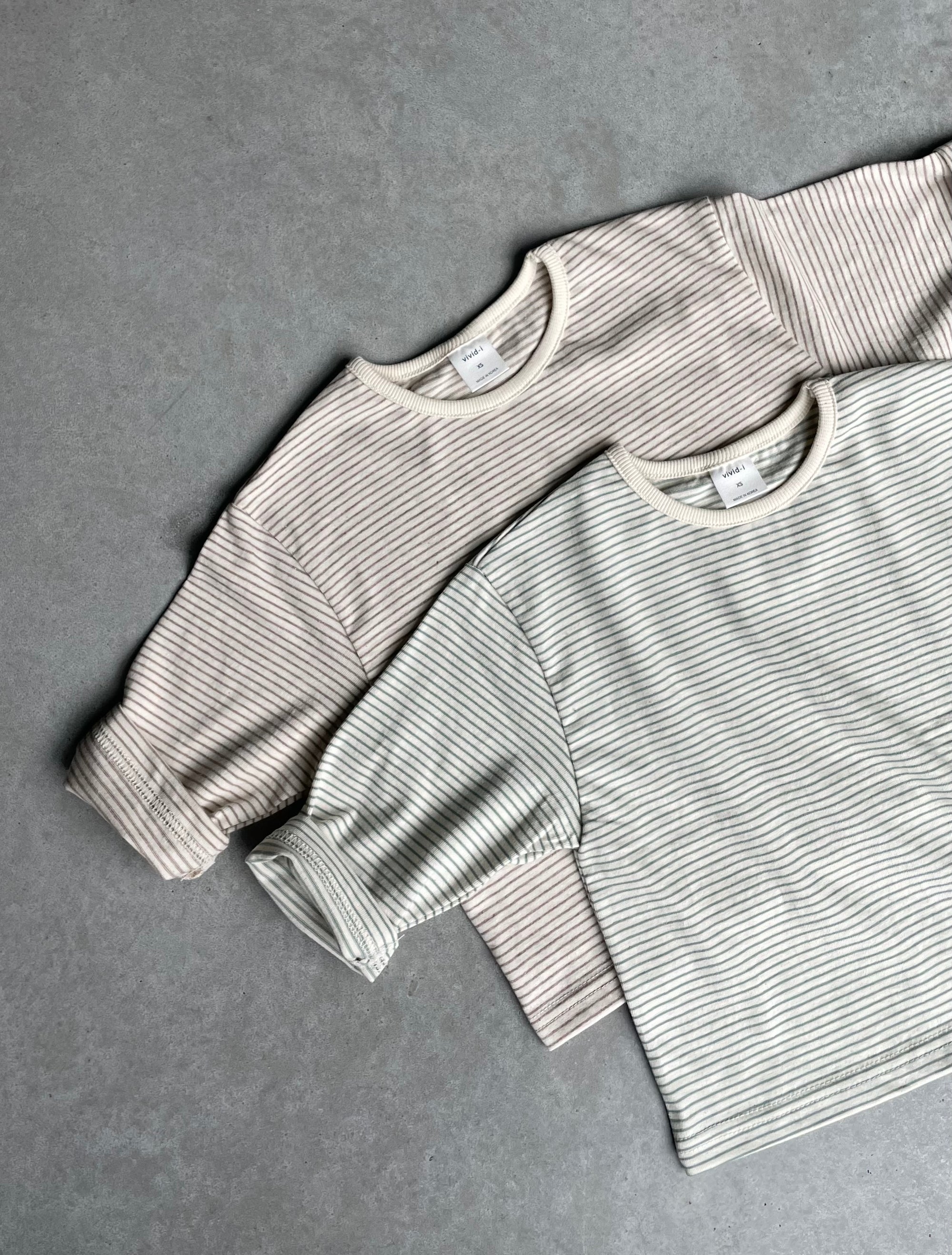 Striped tee - beige