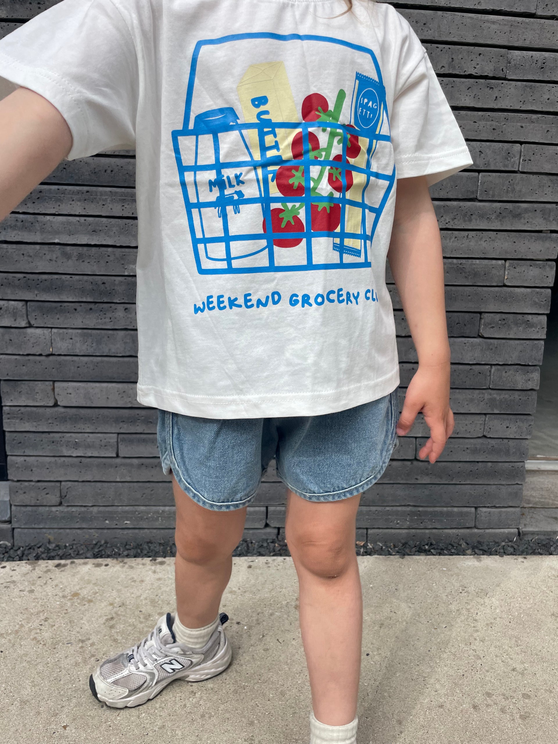 Denim piping short