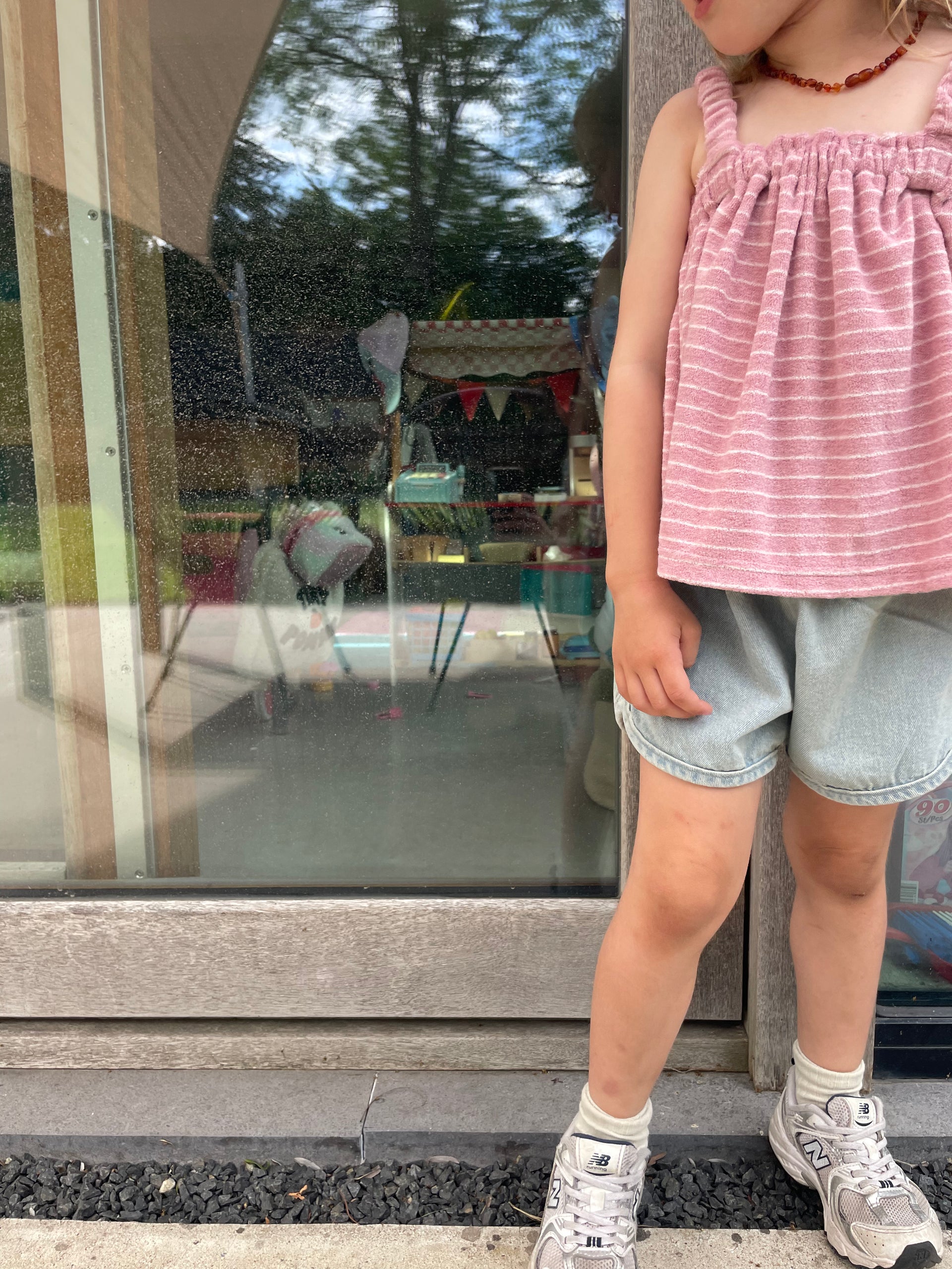 Soft striped terry top