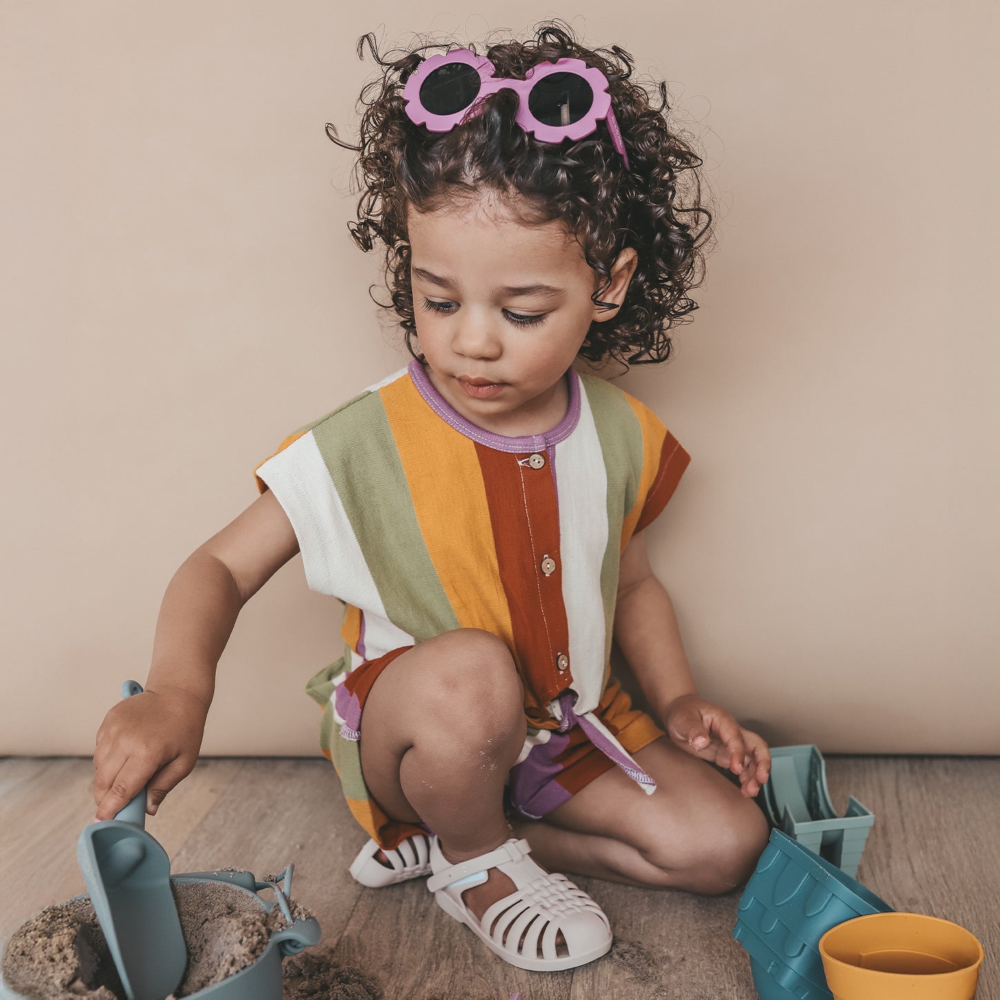 Striped tie playsuit