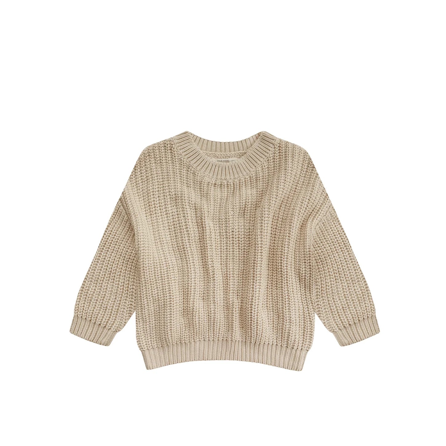 Oversized knitted sweater - crème