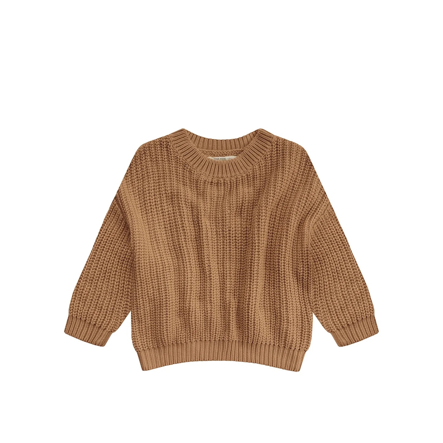 Oversized knitted sweater - bruin