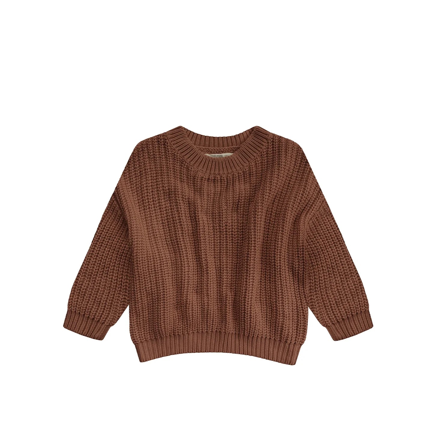 Oversized knitted sweater - donkerbruin