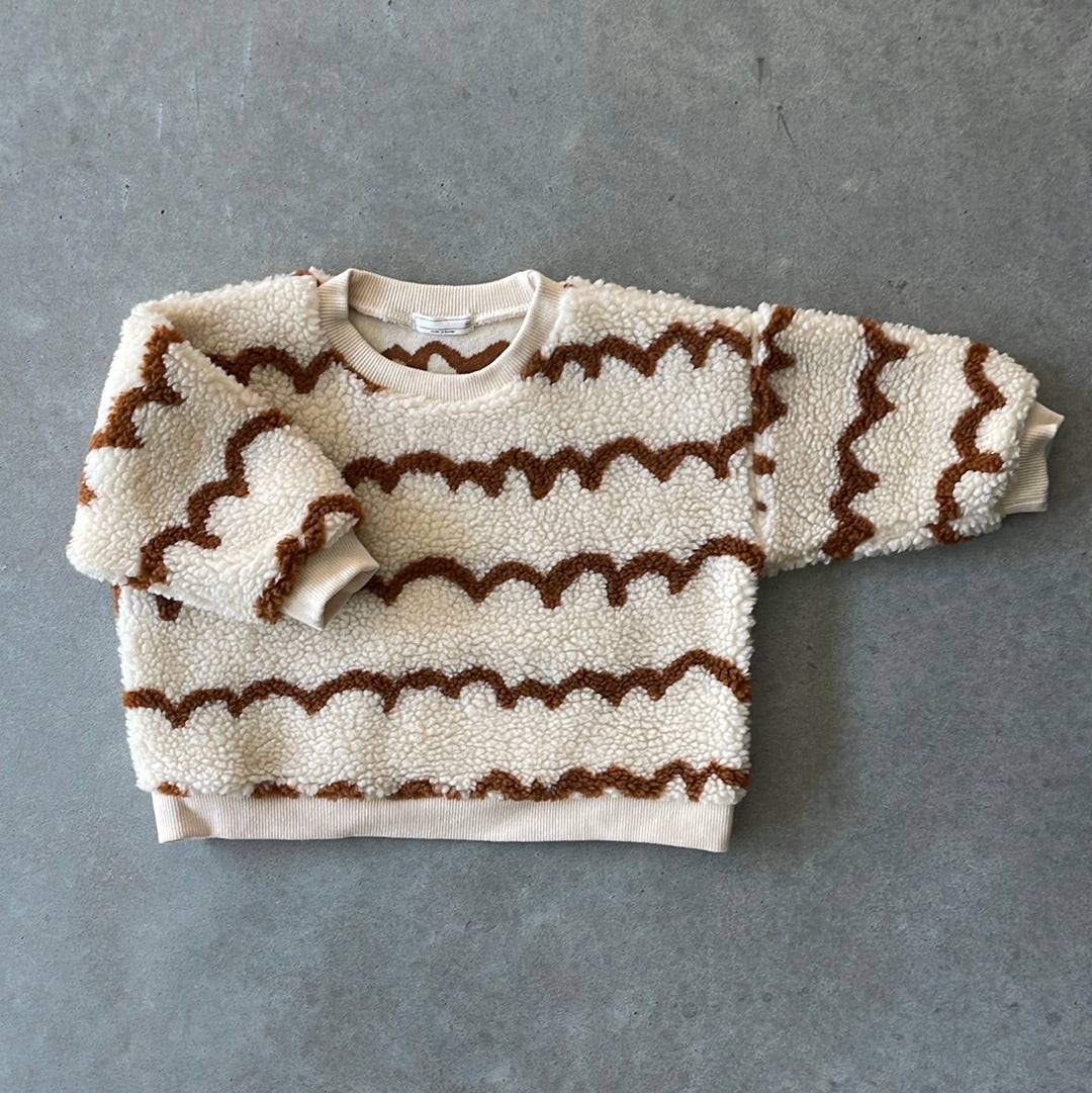Cosy sweater in teddystof - SET - tweedehands