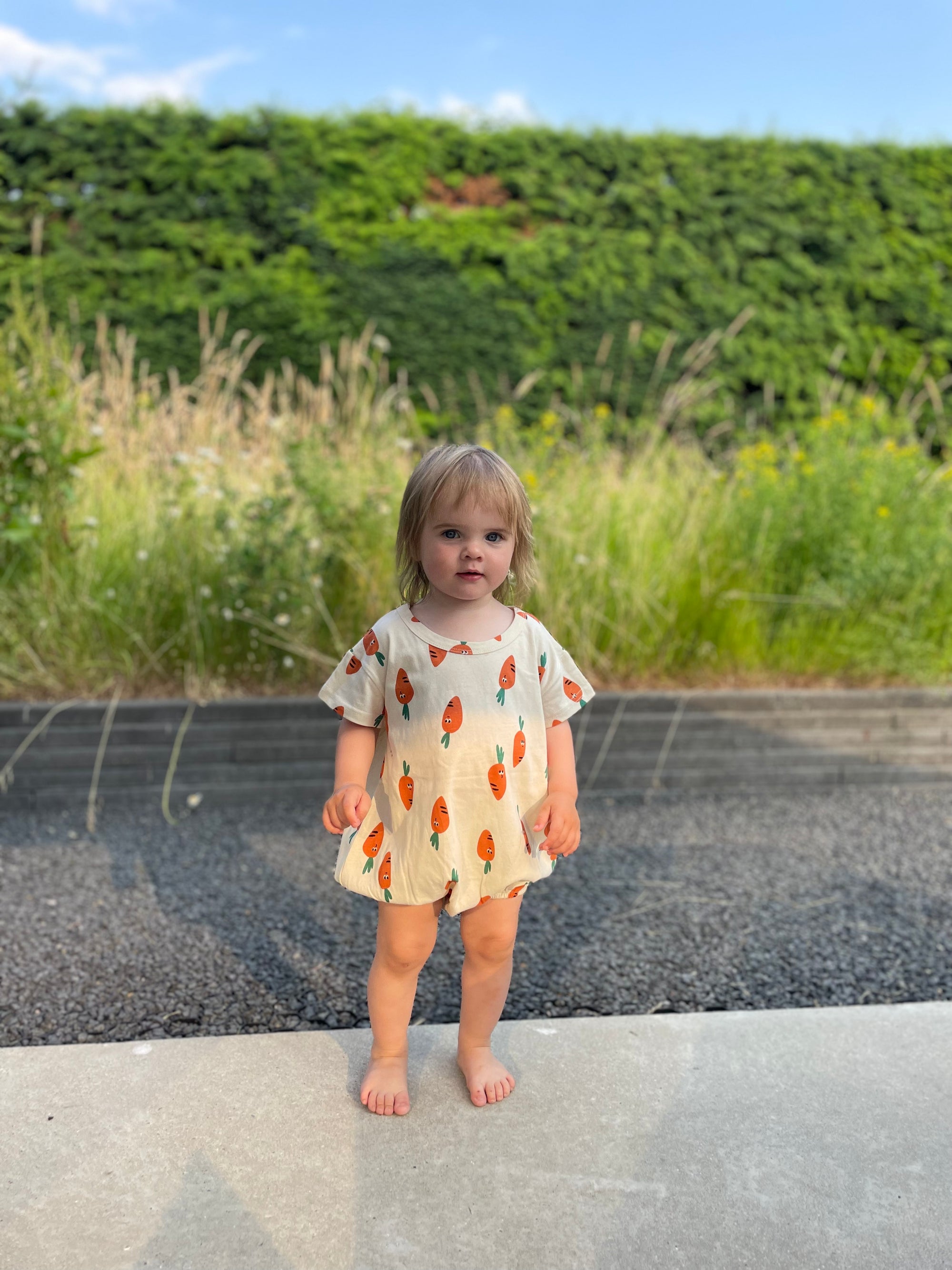 Oversized carrot playsuit