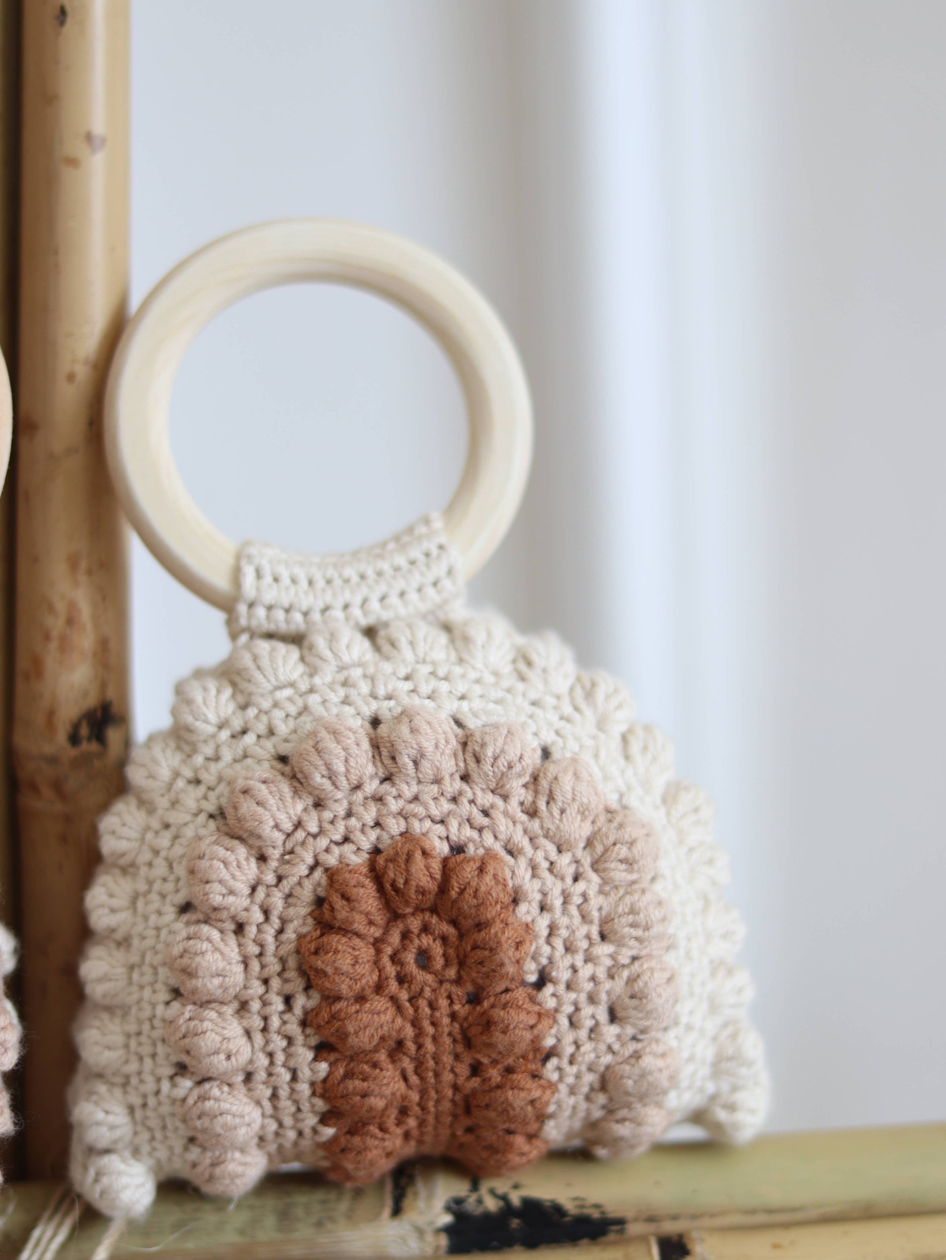 Handmade rattle - rainbow