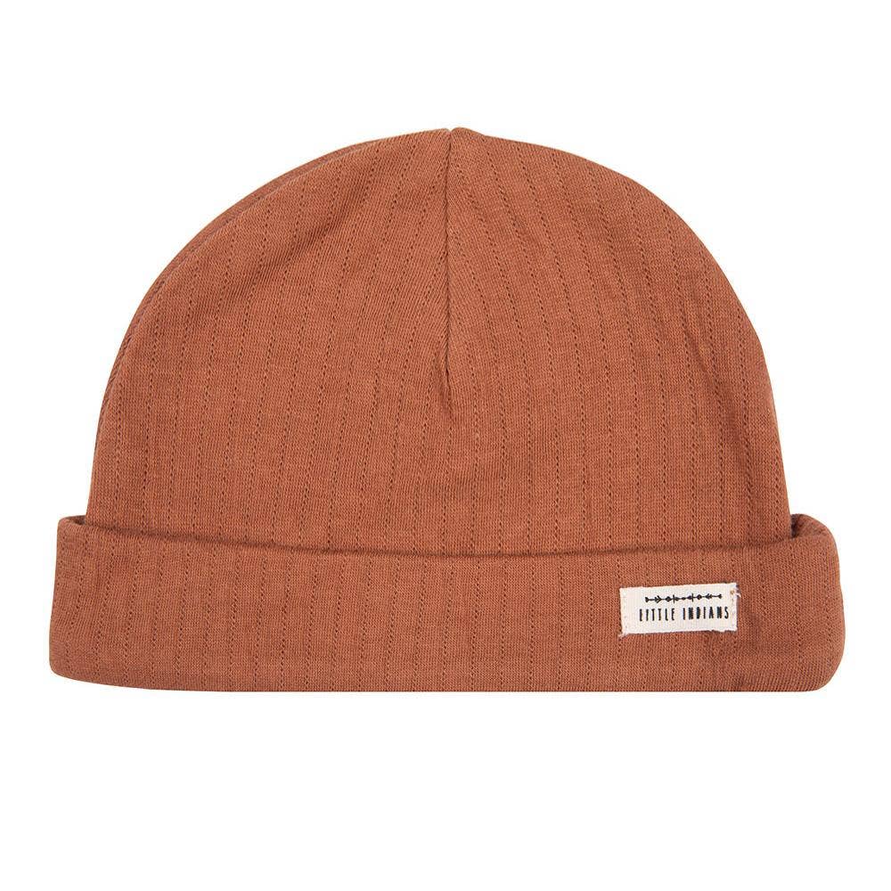 Baby hat - amber brown