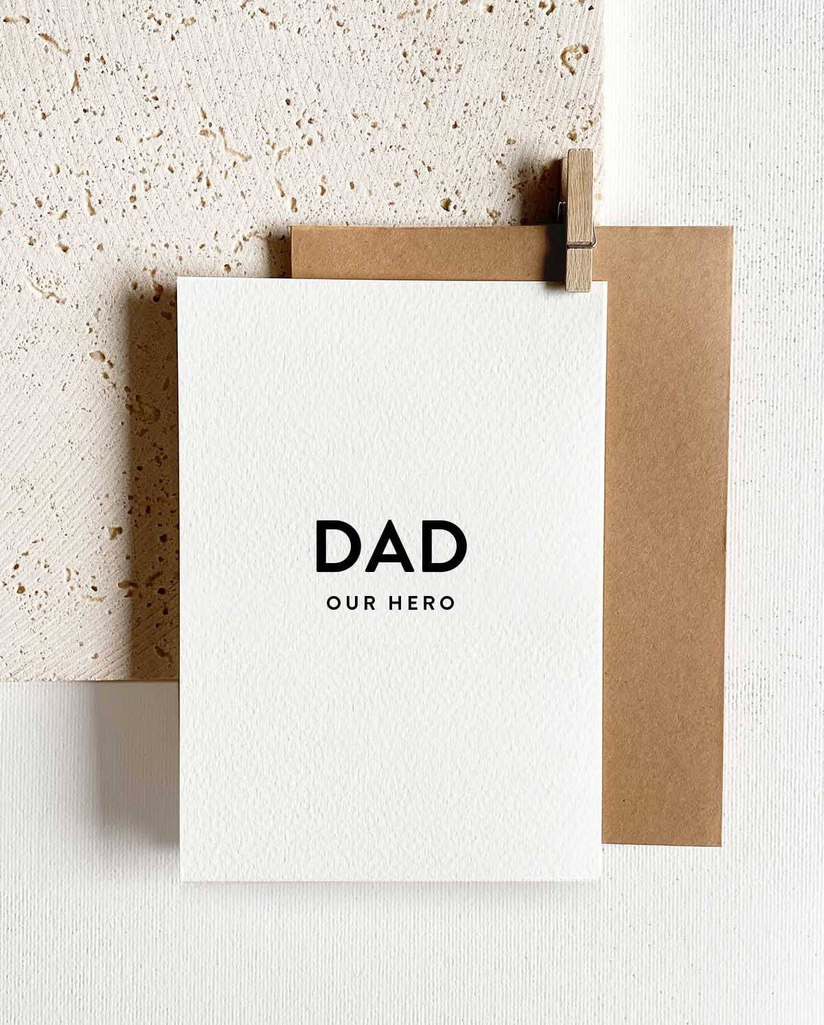 Greeting card - dad our hero