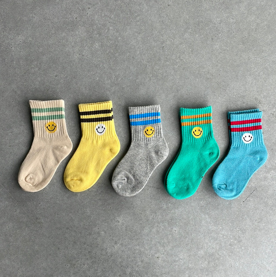 Smiley socks - set van 5 paar