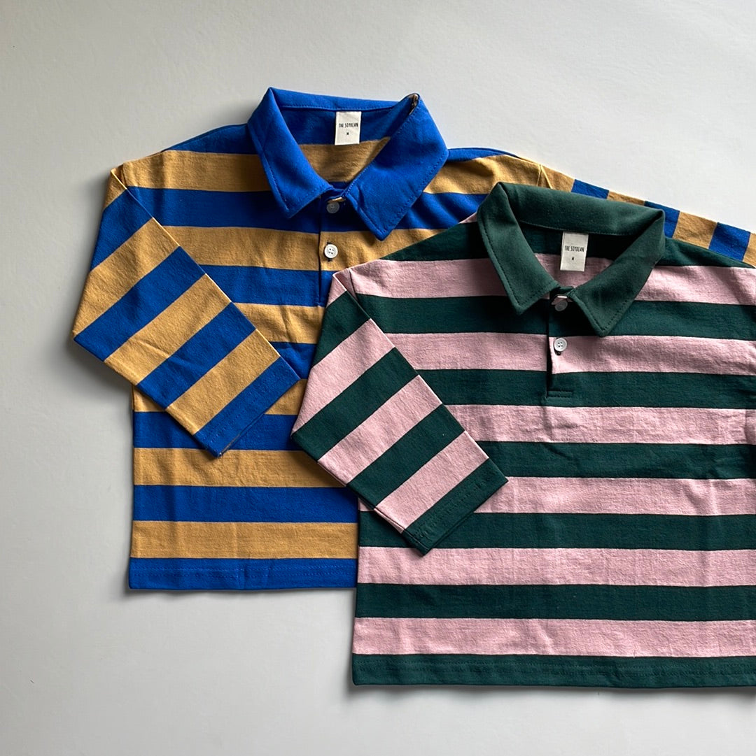 Striped polo with long sleeves