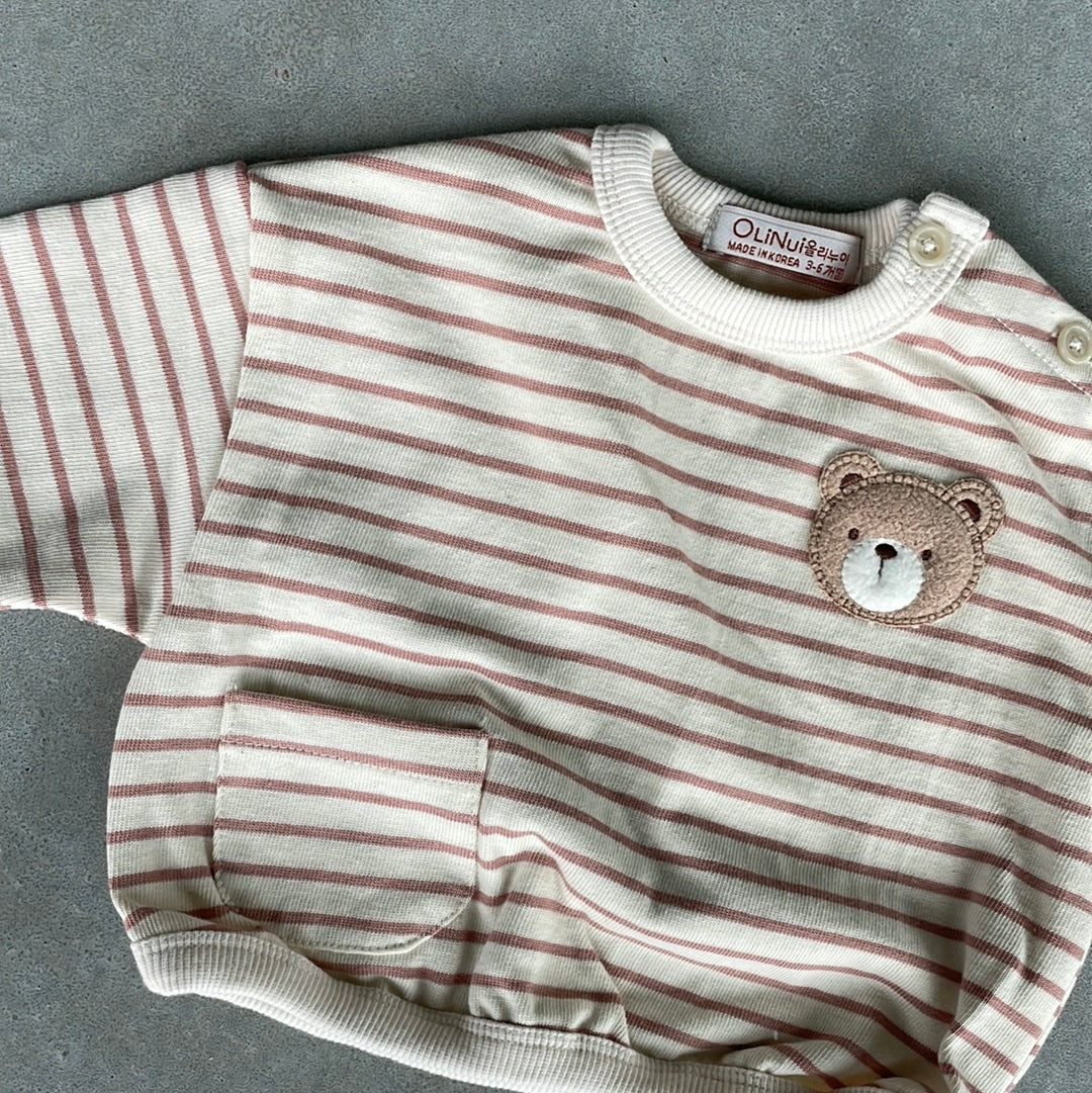 Striped bear sweater